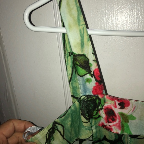 Steilmann size 16 flowery summer dressed- 100% cotton- lined- zipper- used - Picture 3 of 10